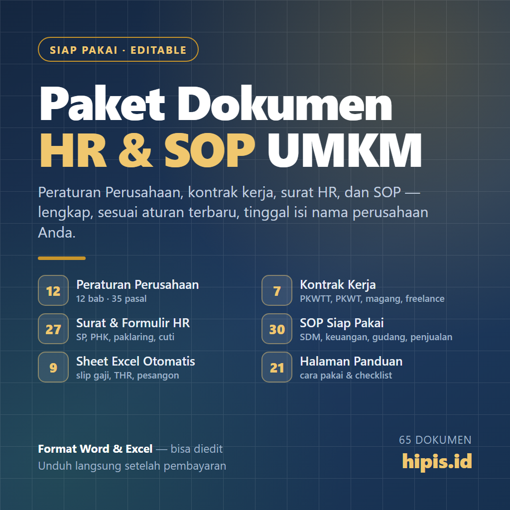 Paket Dokumen HR & SOP Siap Pakai untuk UMKM
